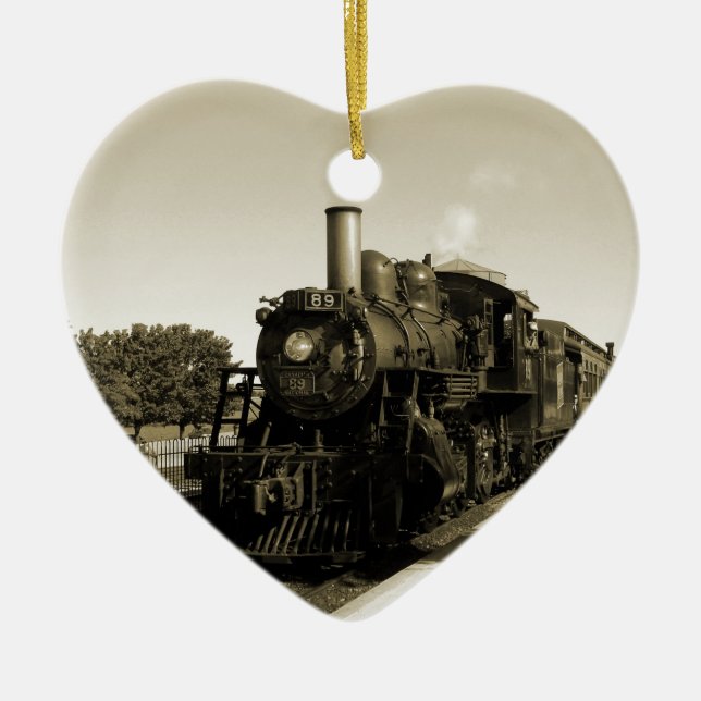 Historische Eisenbahn Keramikornament (Vorne)