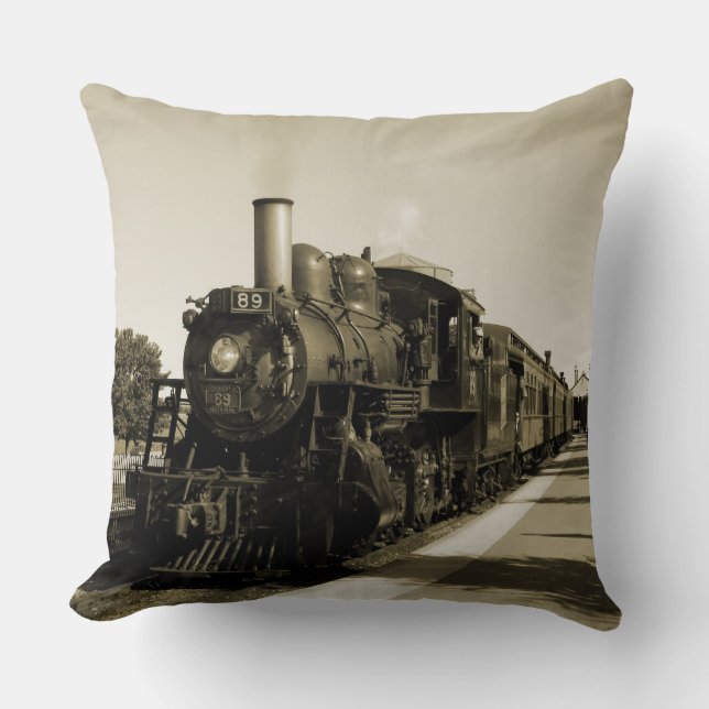 Historische Eisenbahn Kissen (Vorderseite)