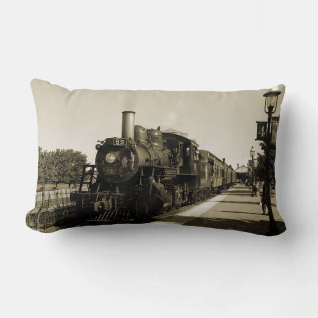Historische Eisenbahn Lendenkissen (Vorderseite)