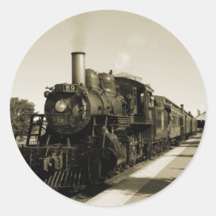 Historische Eisenbahn Runder Aufkleber
