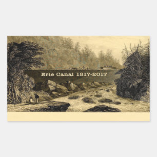 Historische Erie-Kanal-Bicentennial-Jahre Rechteckiger Aufkleber