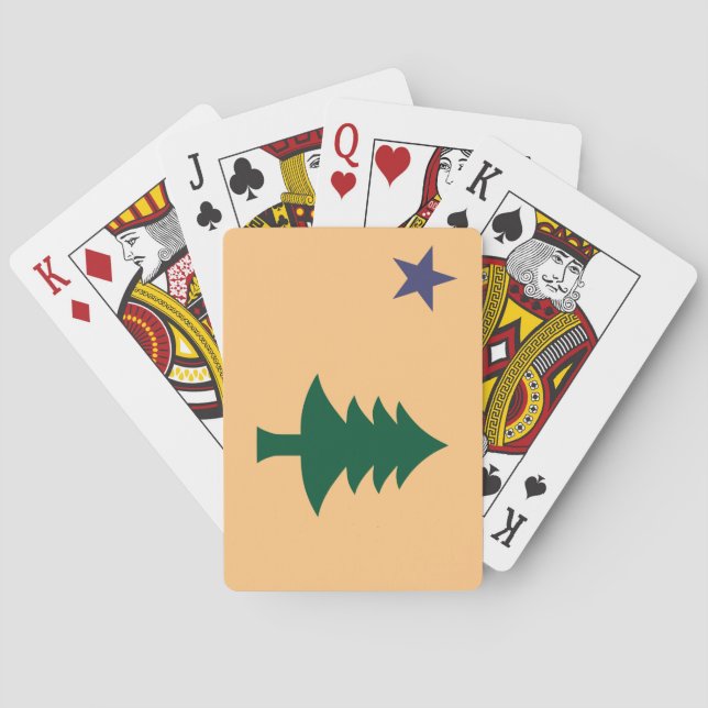 Historische Flagge Maine (1901-1909) Spielkarten (Rückseite)