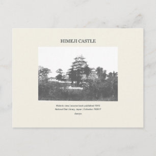 Historische Foto-Postkarte von Himeji Castle Postkarte
