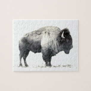 Historische Fotografie des amerikanischen Bison Puzzle