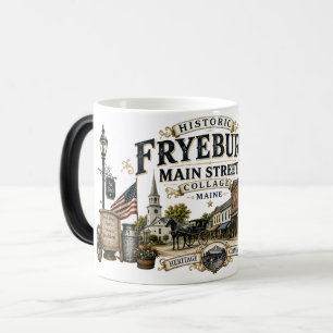 Historische Fryeburg Main Street Collage Farbe Verwandlungstasse