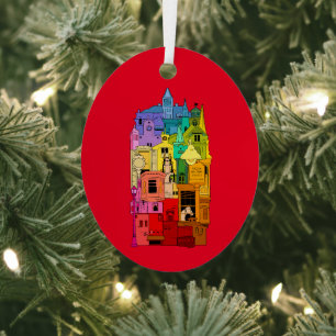 Historische Galena Illinois Rainbow Ornament Aus Metall