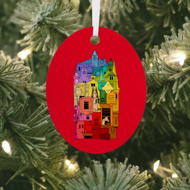 Historische Galena Illinois Rainbow Ornament Aus Metall (InSitu)