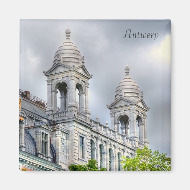 Historische Gebäude in Antwerpen Magnet (Vorne)