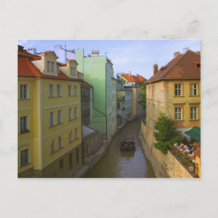 Historische Gebäude mit Kanal, Prag, Tschechien Postkarte