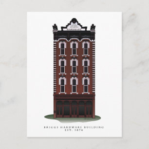 Historische Gebäude-Postkarten für Briggs Postkarte
