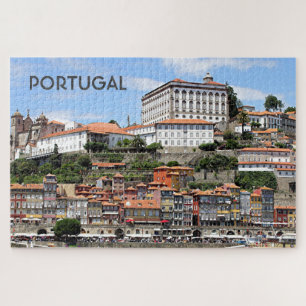 Historische Gebäude und Flüsse, Porto, Portugal Puzzle
