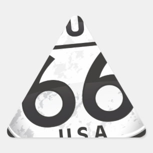 Historische Geschenke USA Route66 Dreieckiger Aufkleber