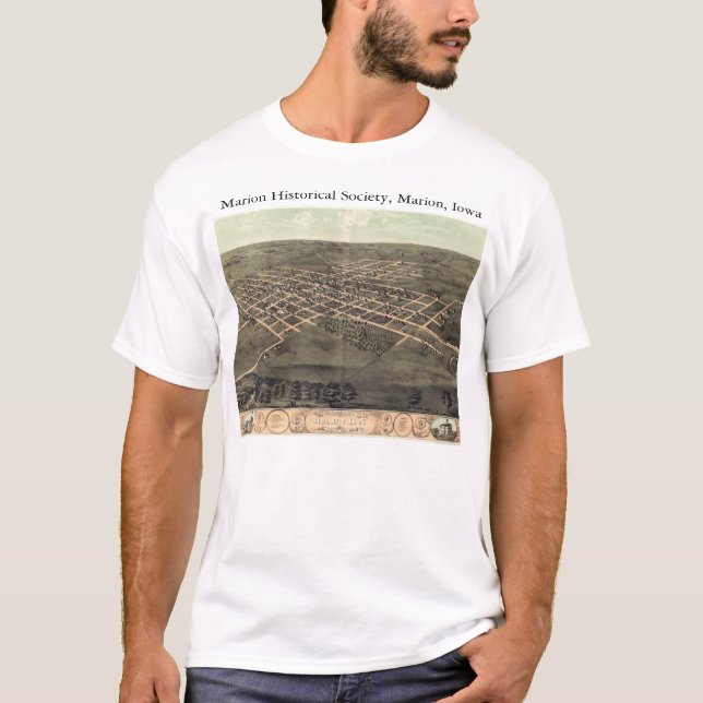 Historische Gesellschaft Marion mit panoramischer T-Shirt (Vorderseite)