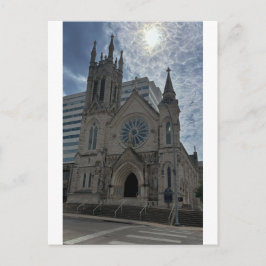 Historische gotische Kathedrale mit Rosette  Postkarte