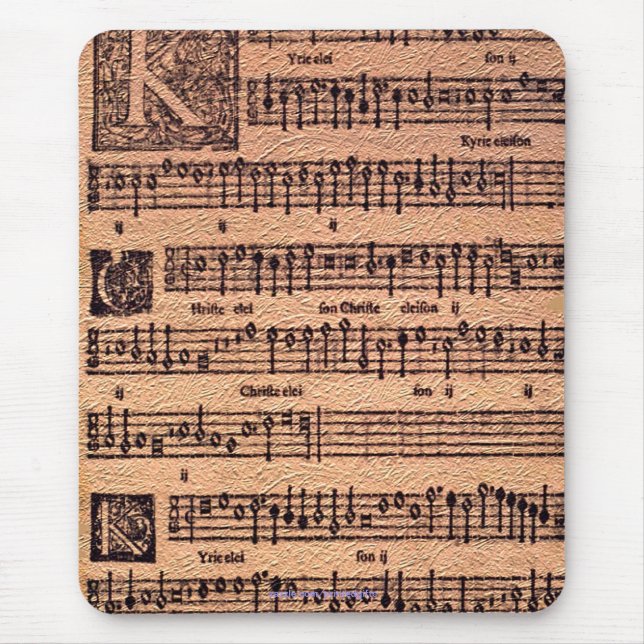 Historische Gregorianische Chant Sheet Music Mouse Mousepad (Vorne)