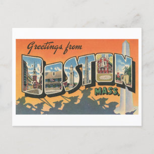 Historische Grüße aus Boston, Massachusetts Postkarte
