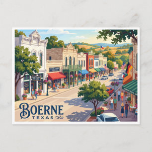 Historische Hauptstraße Boerne Texas Postkarte