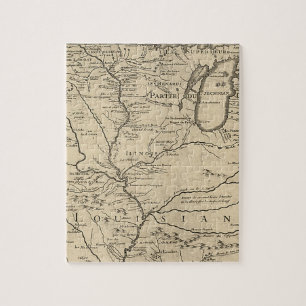 Historische Illinois-Karte von 1718 Puzzle