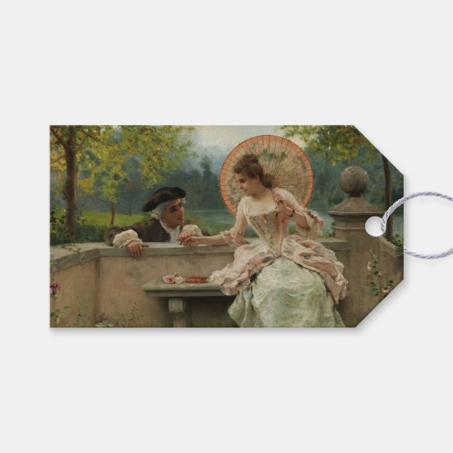 Historische Jugendfreunde im Park Geschenkanhänger (Vorderseite (Horizontal))