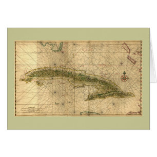 Historische Karte 1639 von Kuba durch Joan