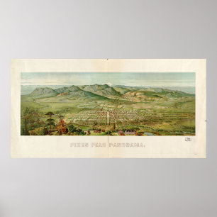 Historische Karte der Spiess-Spitze, Colorado 1890 Poster