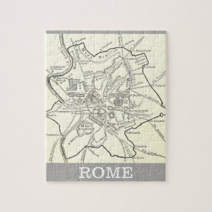 Historische Karte der Stadt Rom Puzzle