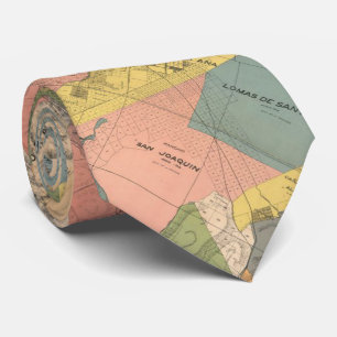 Historische Karte des Los Angeles County CA (1888) Krawatte