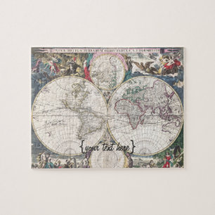 Historische Karte - Nova Totius Terrarum Orbis Tab Puzzle