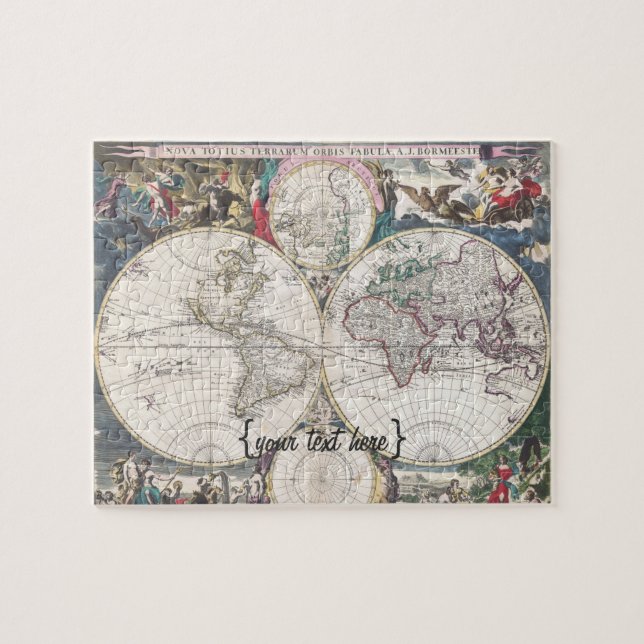 Historische Karte - Nova Totius Terrarum Orbis Tab Puzzle (Horizontal)