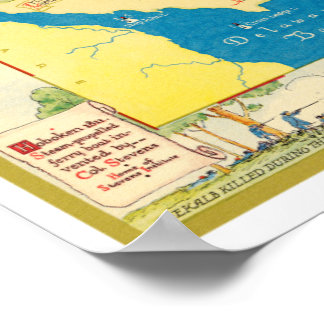 Historische Karte von New Jersey Poster