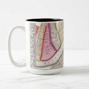 Historische Karten-Tasse New Orleans Zweifarbige Tasse
