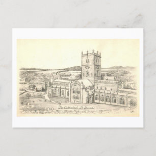 Historische Kathedrale von St. David, Wales Postkarte