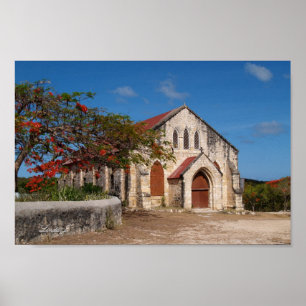 Historische Kirche von Antigua Canvas Print Poster