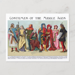 Historische Kostüme des Mittelalters Postkarte