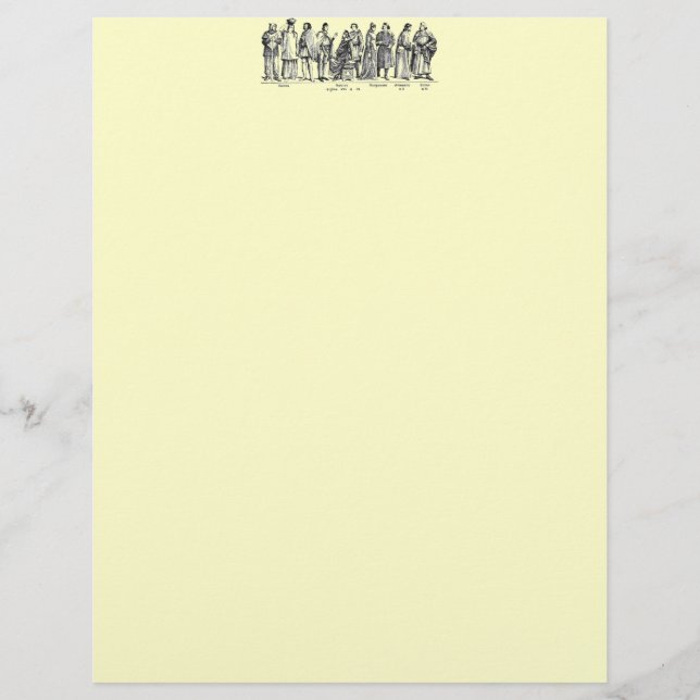 Historische Kostüme Letterhead (Vorderseite)