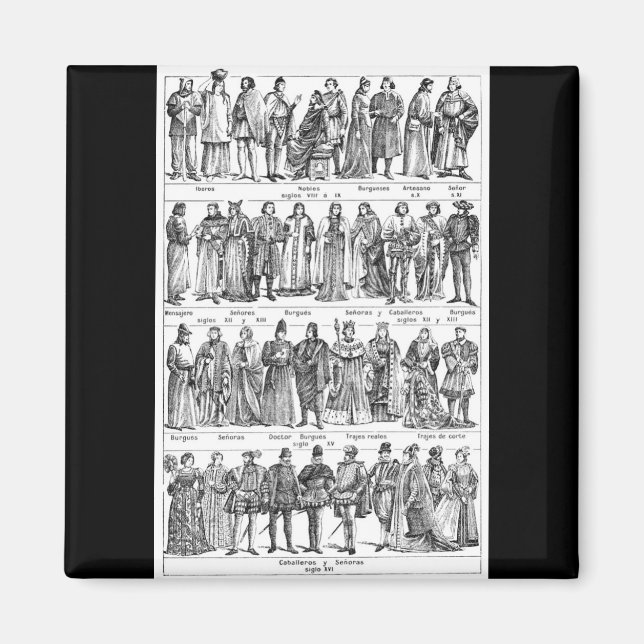 Historische Kostüme Magnet (Vorne)