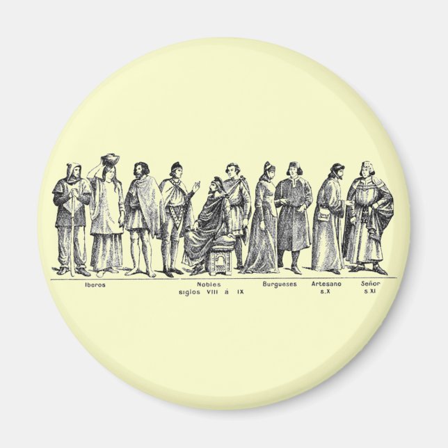 Historische Kostüme Magnet (Vorne)
