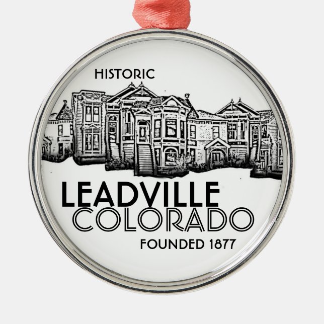 Historische Leadville Colorado alte Silbernes Ornament (Vorne)