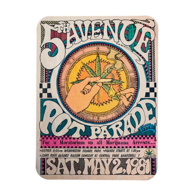 Historische Legalisierung der Pot Parade Weber Pos Magnet (Vertikal)