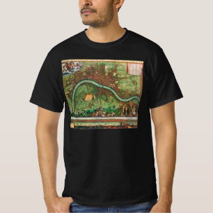 Historische Londoner Straßenkarte von Johannes de  T-Shirt