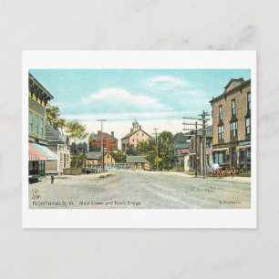 Historische Main Street, Northfield, Vermont Postkarte