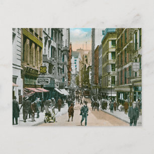 Historische Nassau Street, New York City Postkarte