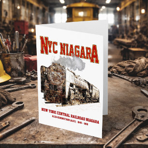 Historische NYC Niagara Train Steam Locomotive Dankeskarte