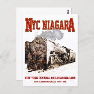 Historische NYC Niagara Train Steam Locomotive Postkarte