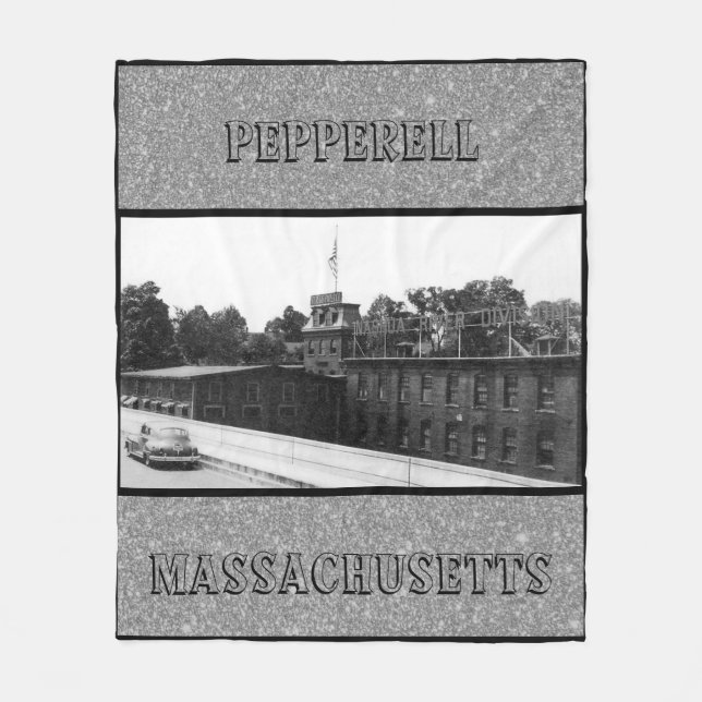 Historische Papiermühle in Pepperell Massachusetts Fleecedecke (Vorderseite)