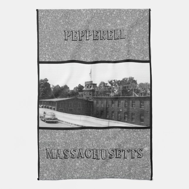 Historische Papiermühle in Pepperell Massachusetts Geschirrtuch (Vertikal)