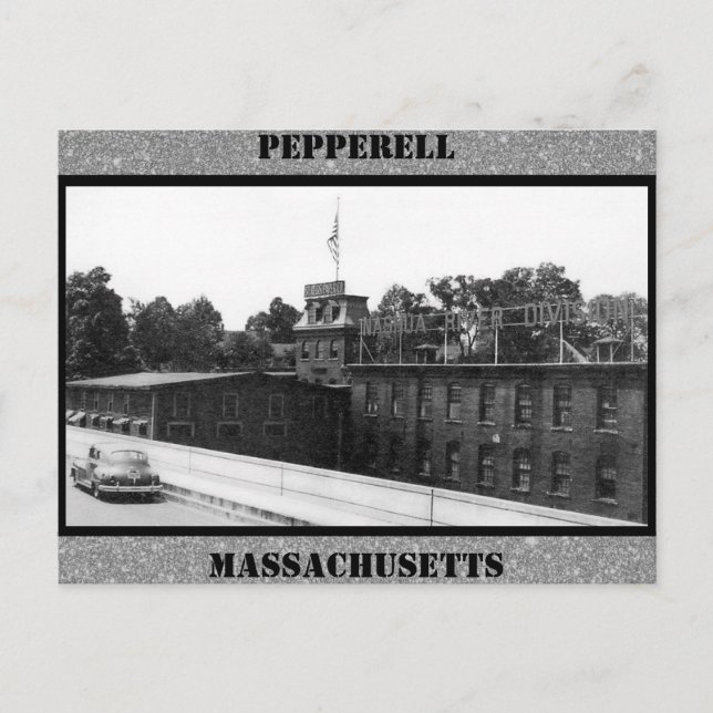 Historische Papiermühle in Pepperell Massachusetts Postkarte (Vorderseite)
