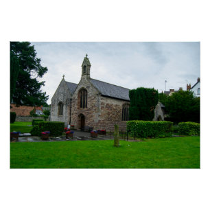 Historische Pfarrkirche St. Asaph, Nordwales Poster