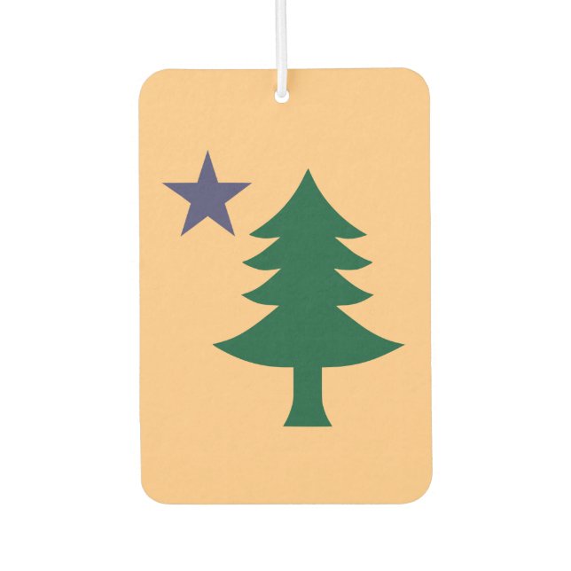 Historische Pine Tree Flagge - Maine Autolufterfrischer (Vorderseite)
