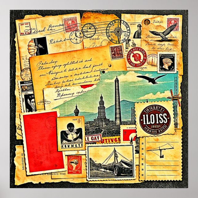 Historische Postreise Poster (Vorne)